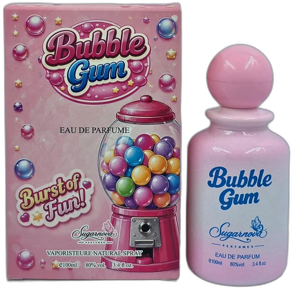 Bubble Gum Eau de Parfum 100ml bottle and box - Sugarnova Perfumes