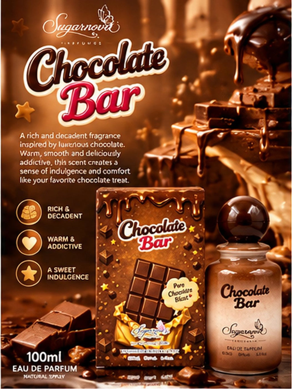 Chocolate Bar gourmand perfume - Sugarnova Dessert Collection