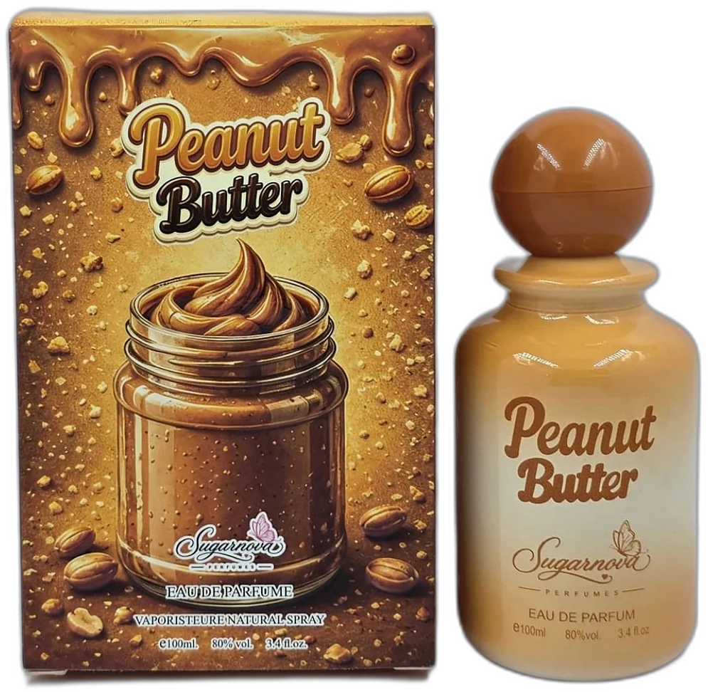 Peanut Butter Eau de Parfum 100ml bottle and box - Sugarnova Perfumes