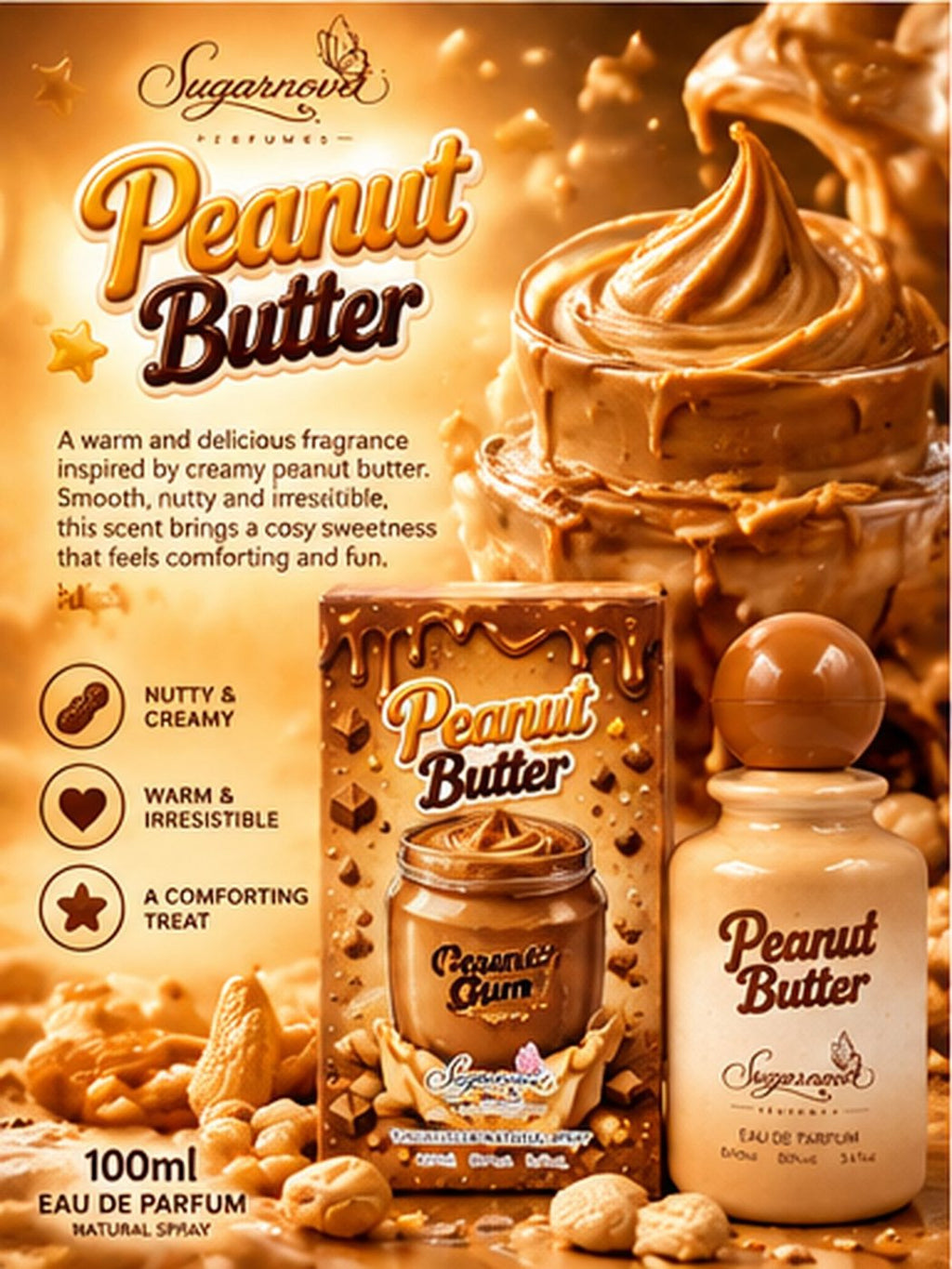 Peanut Butter gourmand perfume - Sugarnova Dessert Collection