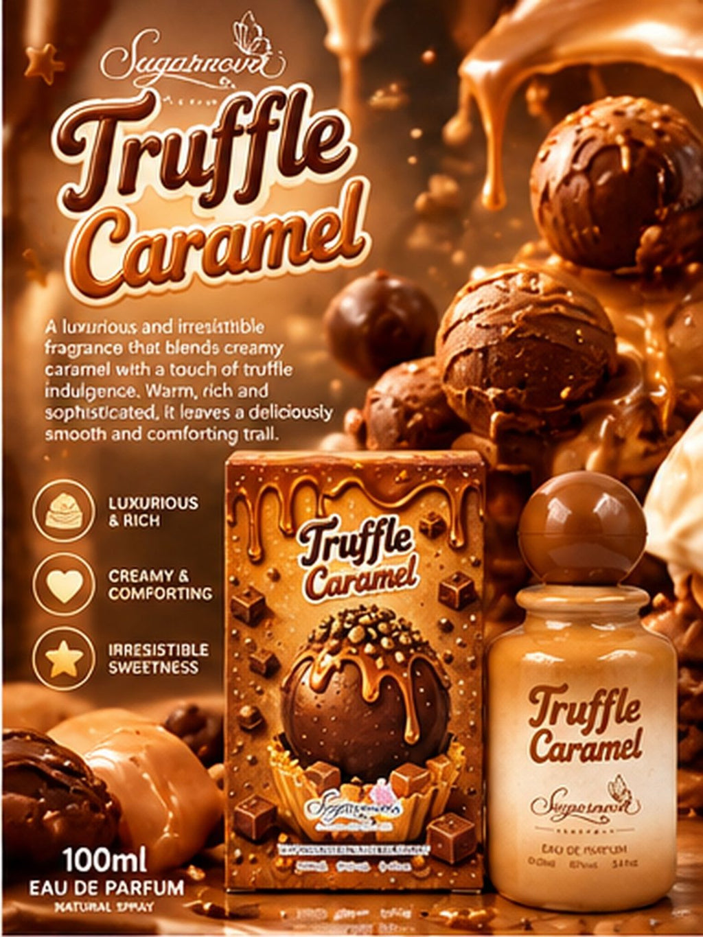 Truffle Caramel gourmand perfume - Sugarnova Dessert Collection